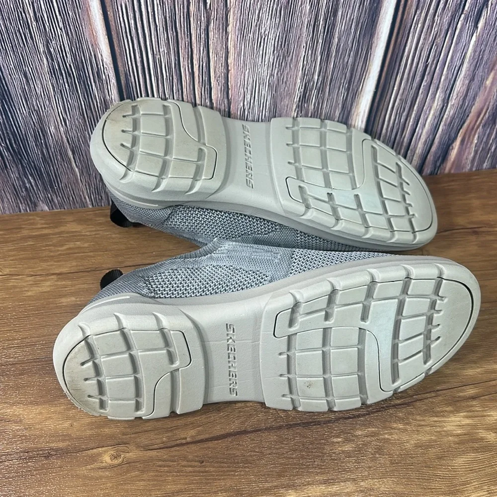 Skechers Men's Doveno Oswyn Fly Vegan Slip-Ons Charcoal Gray  Size 7